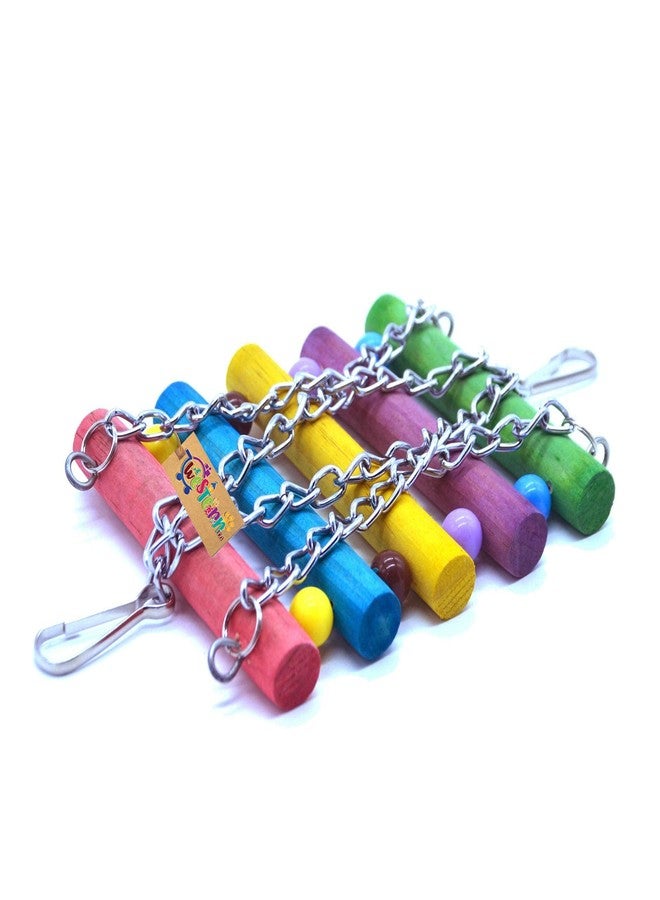 ويستيرن إرا لعبة تأرجح خشبية طبيعية مرحة على شكل سلسلة خرز للطيور، من العصر الغربي - Image 4